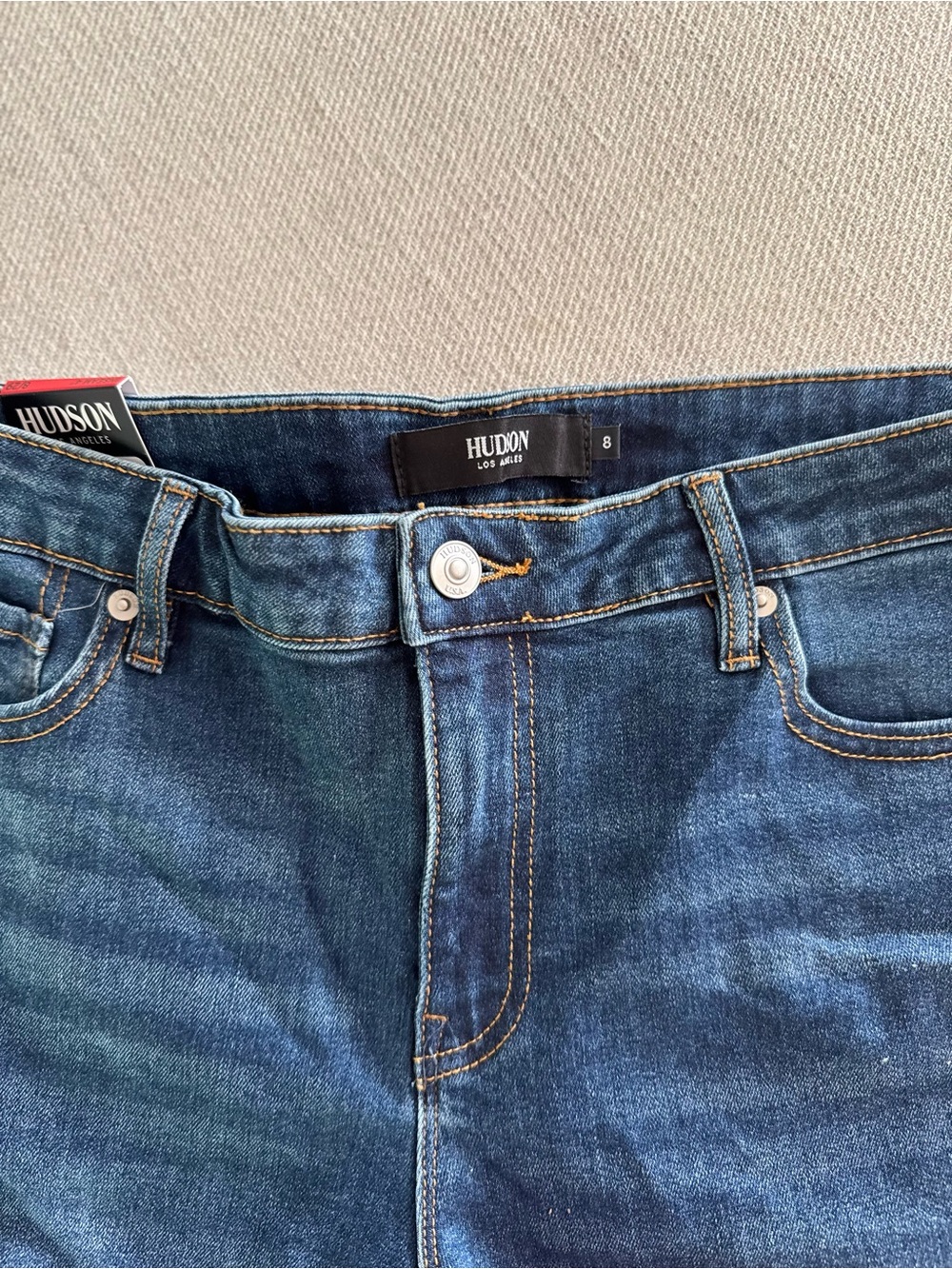 Dark Blue Denim Roll-Cuff Women's Shorts - Picture 4 of 4